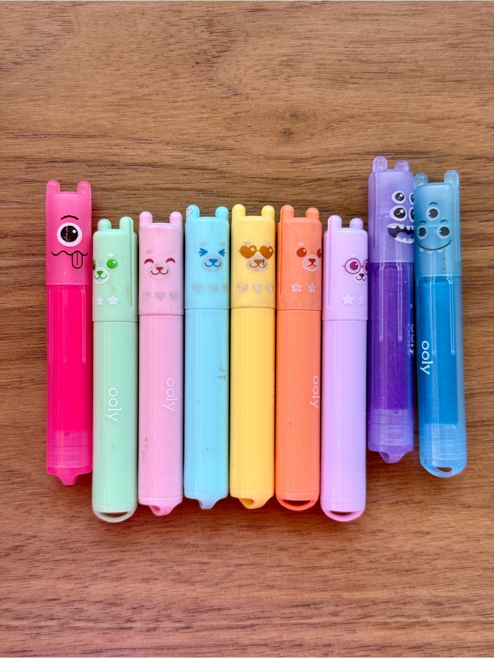 Ooly Kawaii Highlighter Set Lot * Mini Monsters * 9pc * Pastel * Stationery